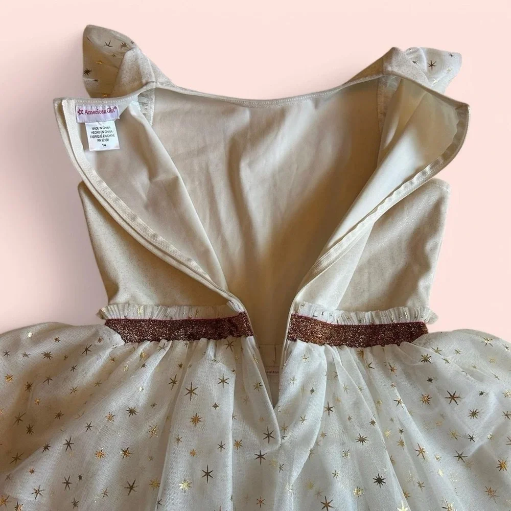 Golden Twinkle Party Dress – Size 14 (American Girl)